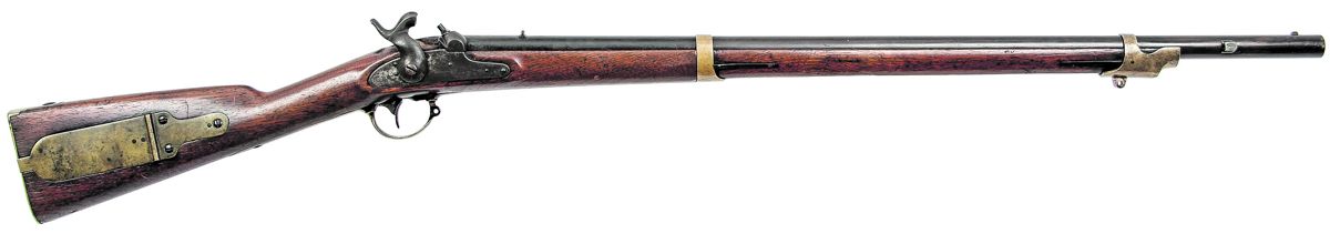Overall obverse view of a Confederate altered Mississippi rifle by Whitney. All photos by Tim Prince.