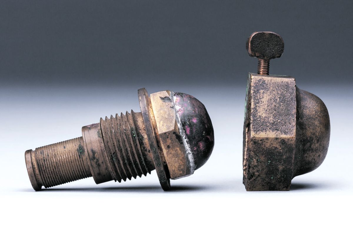 A non-excavated Rains pressure sensitive fuse and safety cap. It was brought home as a souvenir from Shreveport, La., by