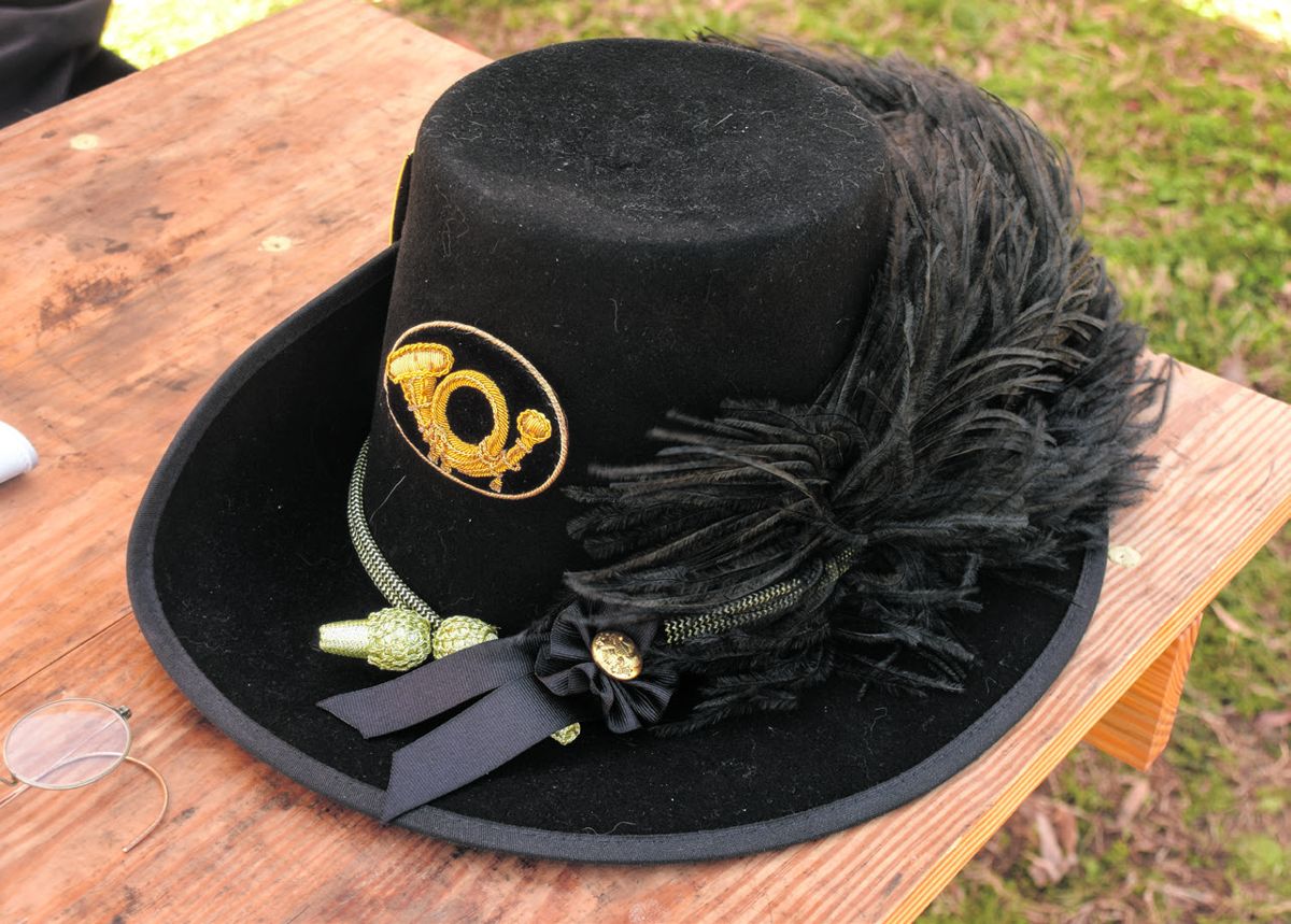 The Hardee Hat was named for William J. Hardee who served as Commandant of Cadets at West Point from 1856 to 1860. Early in the Civil War, it was worn as headgear by Union soldiers in the western theater and by the Army of the Potomac’s Iron Brigade.
