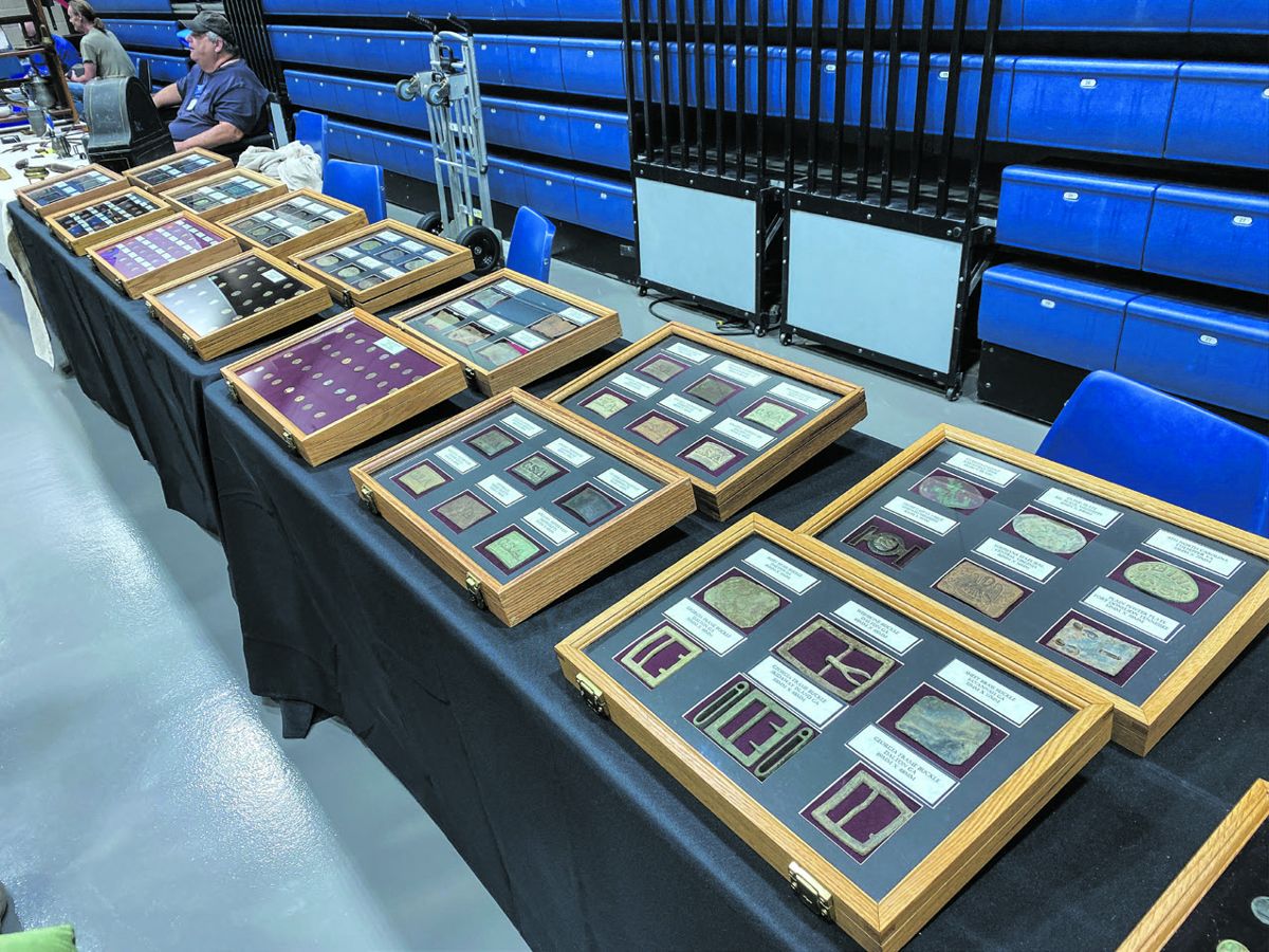Judges Award went to Scott Riddle for his outstanding display of Confederate buckles and buttons. Included in his display are buttons and buckles related to the Georgia Military Academy, once located in Marietta (less than one mile from the Cobb