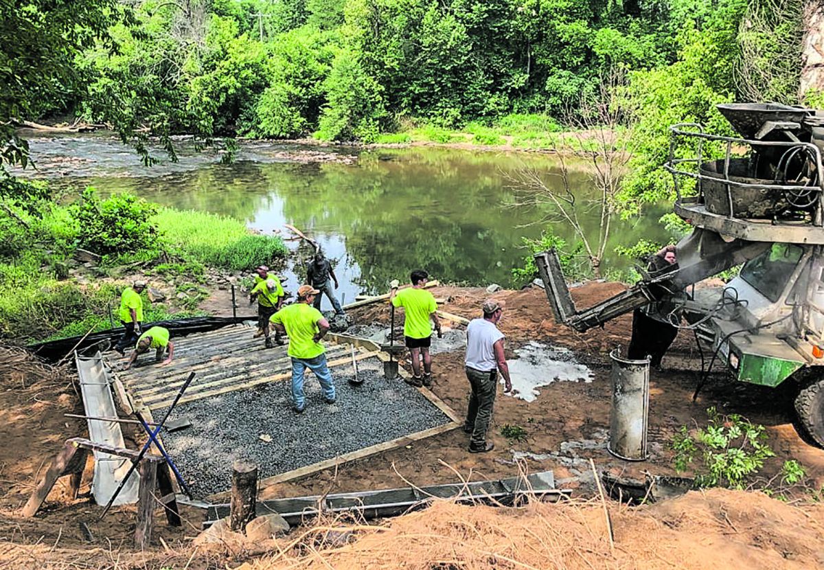 The new boat launch when it was under construction by Fauquier County Parks and Recreation. Photo by Maggi Blomstrom, PEC.