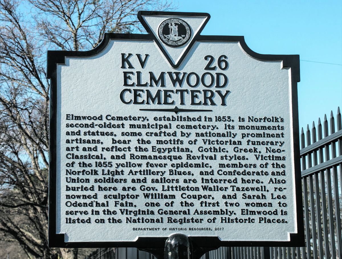 Established in 1855, Elmwood Cemetery is Norfolk’s second oldest municipal cemetery. Bob Ruegsegger photo.