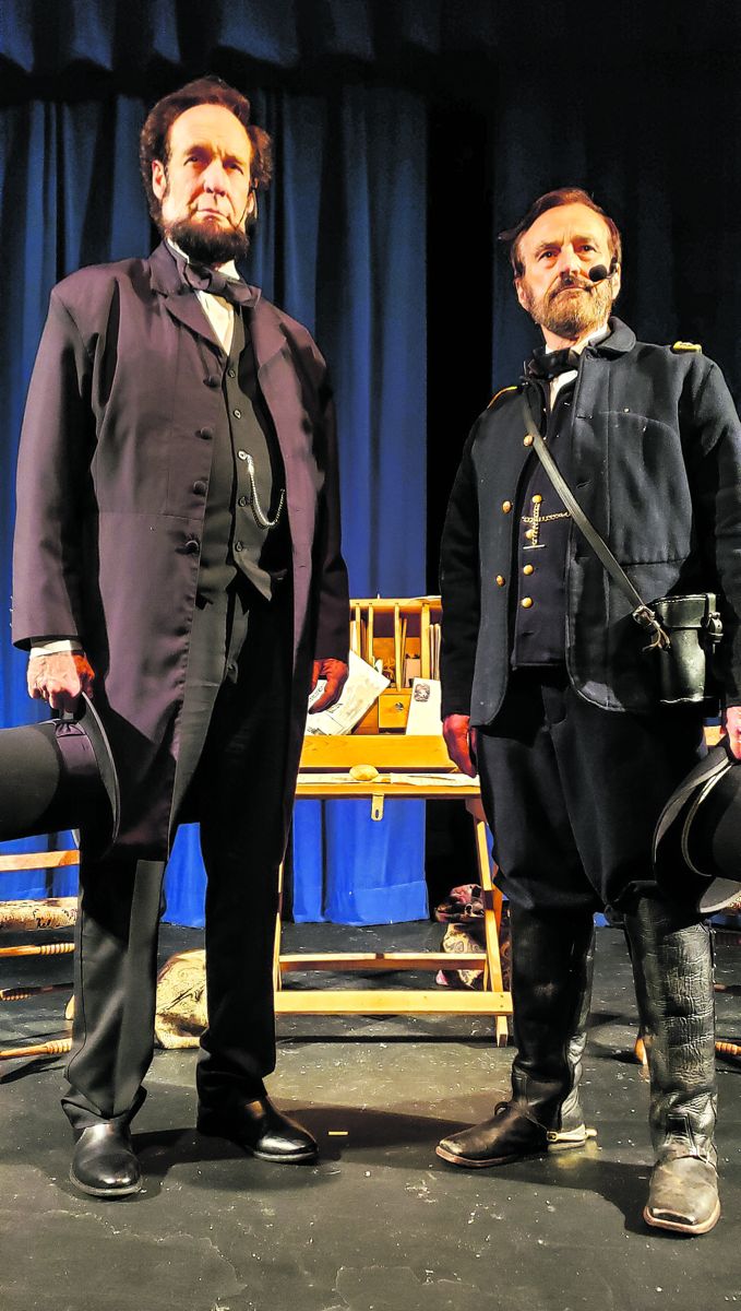 Dennis Boggs, as President Lincoln, and Curt Fields as General