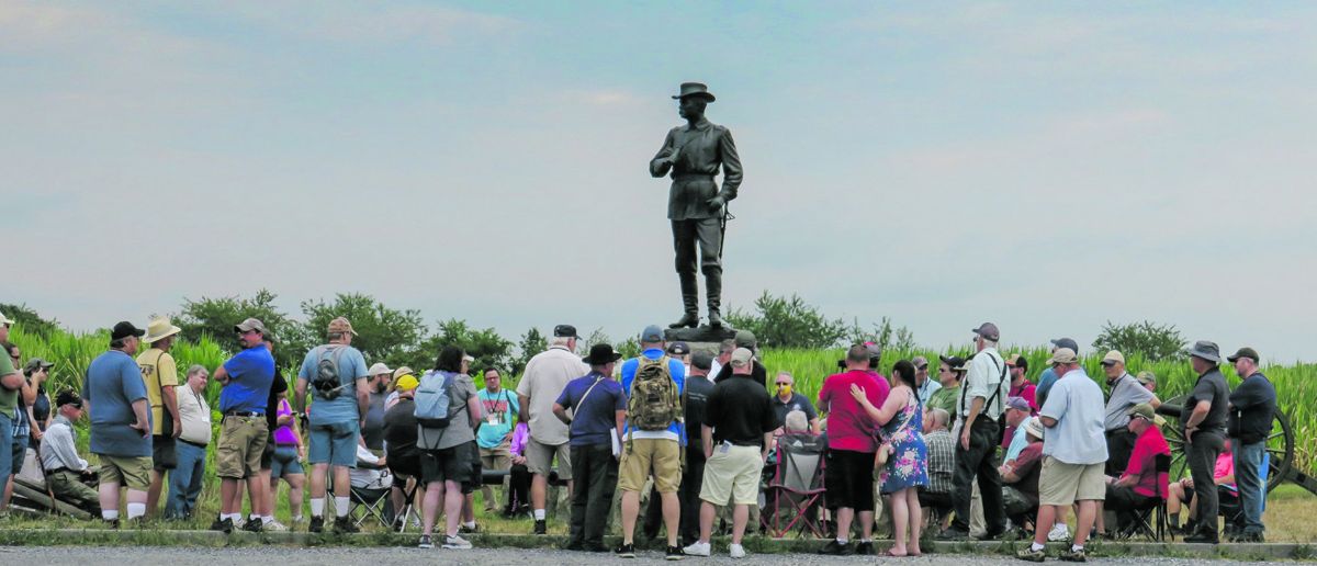 Eric Wittenberg leads a tour of the first day’s Battle of Gettysburg at the Gen. John Buford