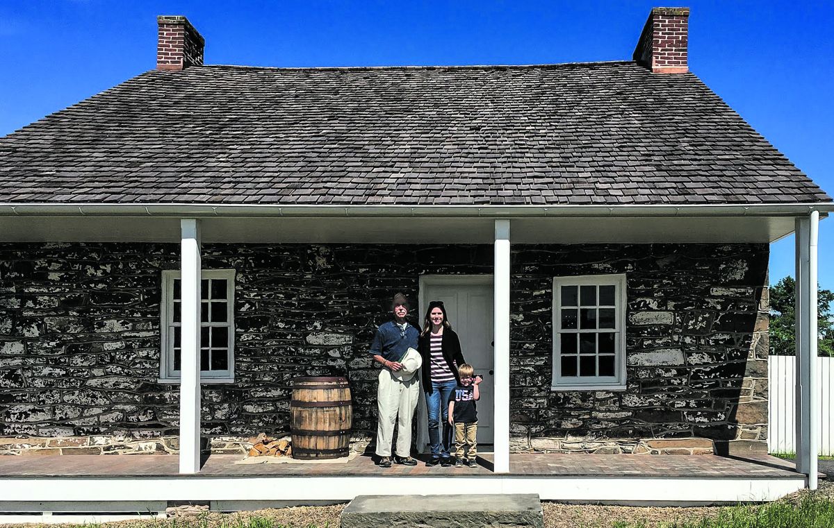 Sarah Keeney, Savas Beatie marketing director, with her dad and son at Lee’s Gettysburg Headquarters, 2017.