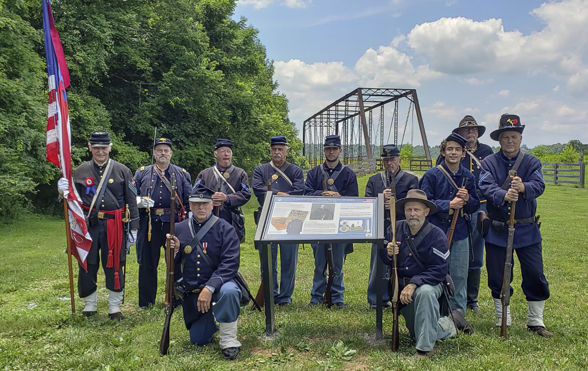 Members of the 9th Michigan Infantry at Tebbs Bend.