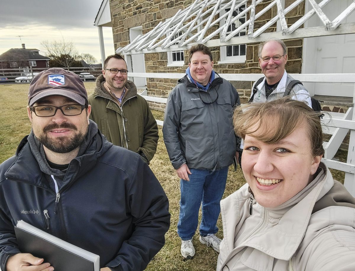 On Saturday morning, the American Battlefield Trust was kind enough to open Lee’s Headquarters for us. Kris White, Jon-Erik Gilot, Terry Rensel, Chris Heisey, and Sarah Kay Bierle all tried talking Gen. Lee into going around the Federal left, to no avail.