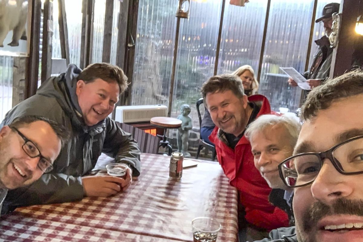 We had a Tim Smith sighting at the Farnsworth House. In the background, a random woman photobombed us. “Isn’t that Garry Adelman?” she wondered, looking at Tim. Or Kris. Or any of us.