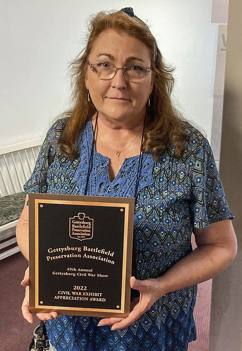 Elizabeth awarded the Civil War Appreciation