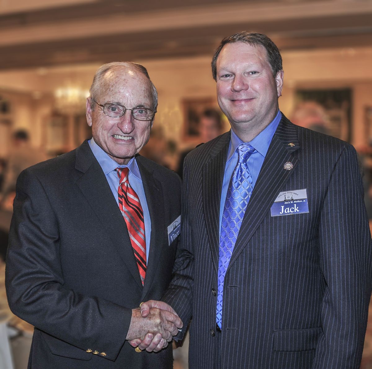 Coach Dooley and Jack W. Melton Jr., past president of the Civil War Round Table of Atlanta.