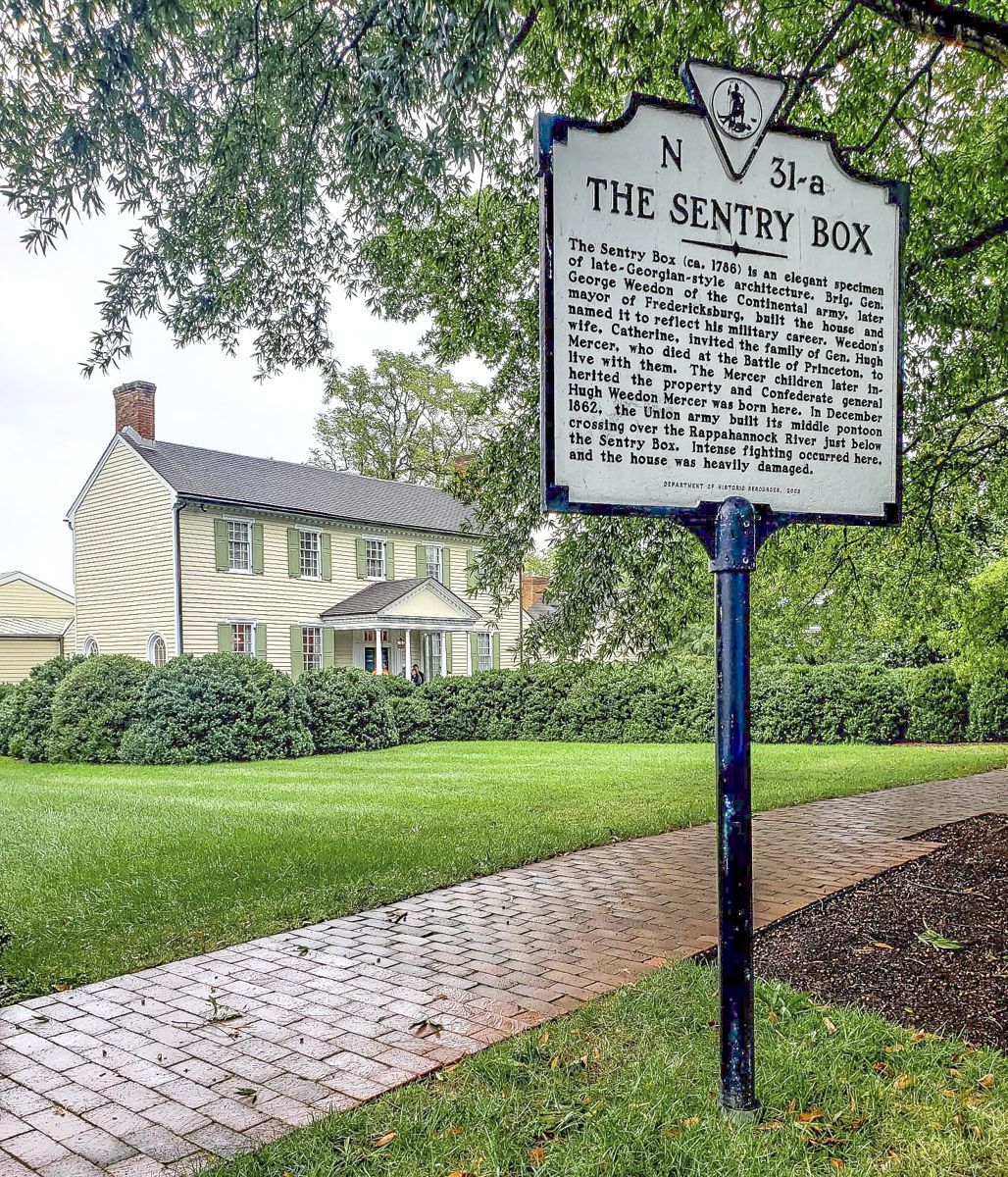 Historic Sentry Box and marker.