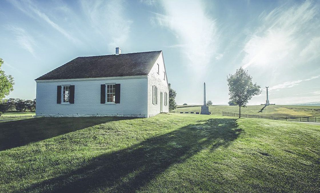 The Dunker Church at Antietam National Battlefield in Sharpsburg, Md. Photo by Nicholas Iverson.