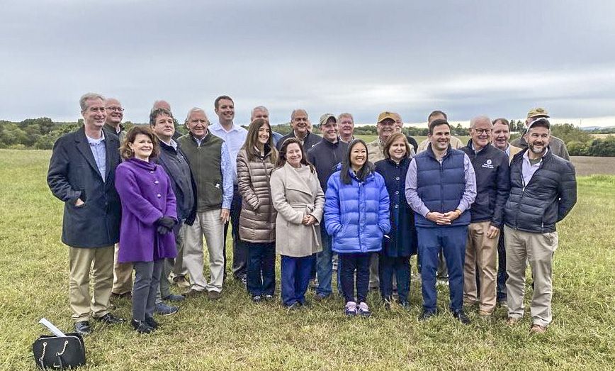 Virginia Leaders touring the Brandy Station Battlefield in Culpeper, Va. Photo by American Battlefield Trust.