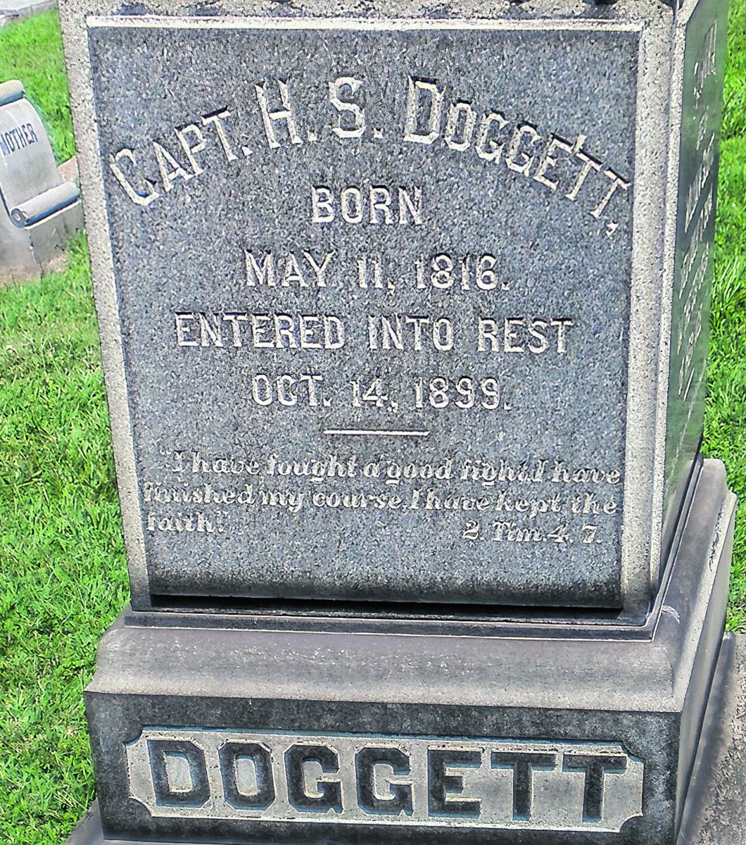 Captain Hugh Stephens Doggett grave site in the Confederate Cemetery.