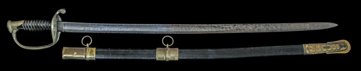 Overall view of the E.J. Johnston officer’s sword and scabbard presented to A.J.T. Wright. All photographs courtesy OldSouthAntiques.com.