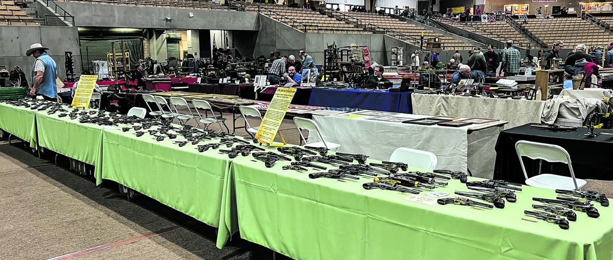 Mark Annabali won the Best of Show Award for his display of Civil War Contract Revolvers featuring over 100 firearms.