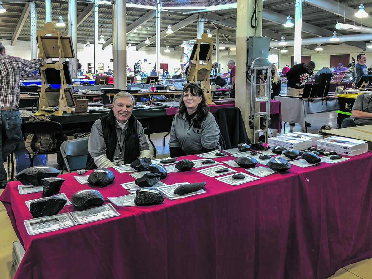 Col. John Biemeck (Ret.) and his wife Debbie, were selling his artillery books and documented relics from Virginia.