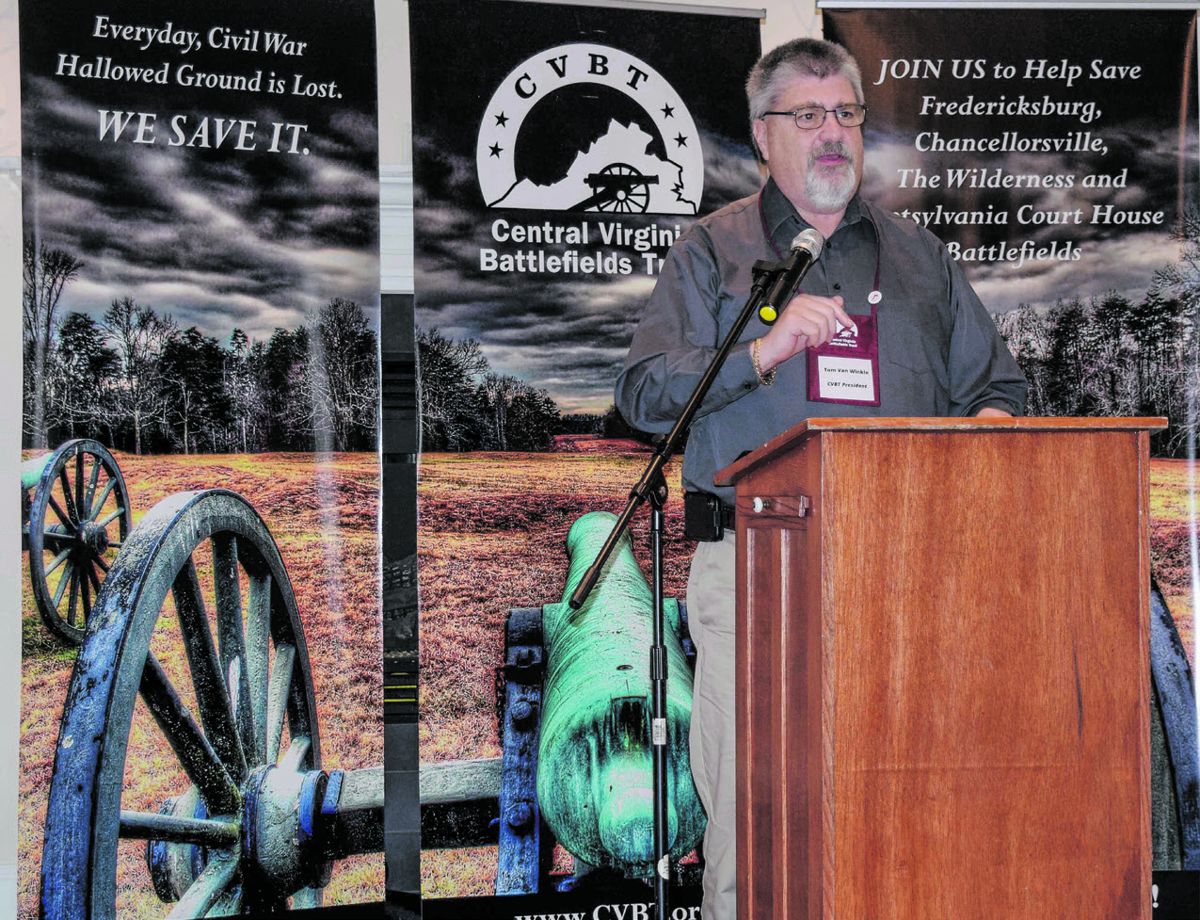 CVBT president Tom Van Winkle giving Conference closing remarks Sunday at Stevenson Ridge.