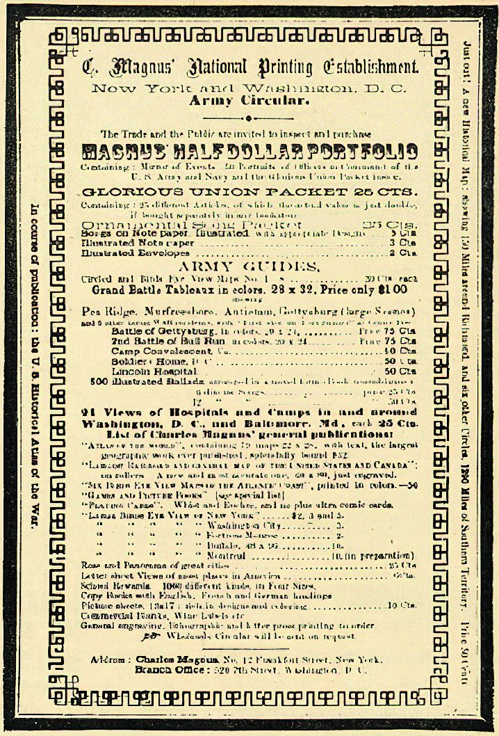 Sales advertisement for Magnus Prints. (Library of Congress)