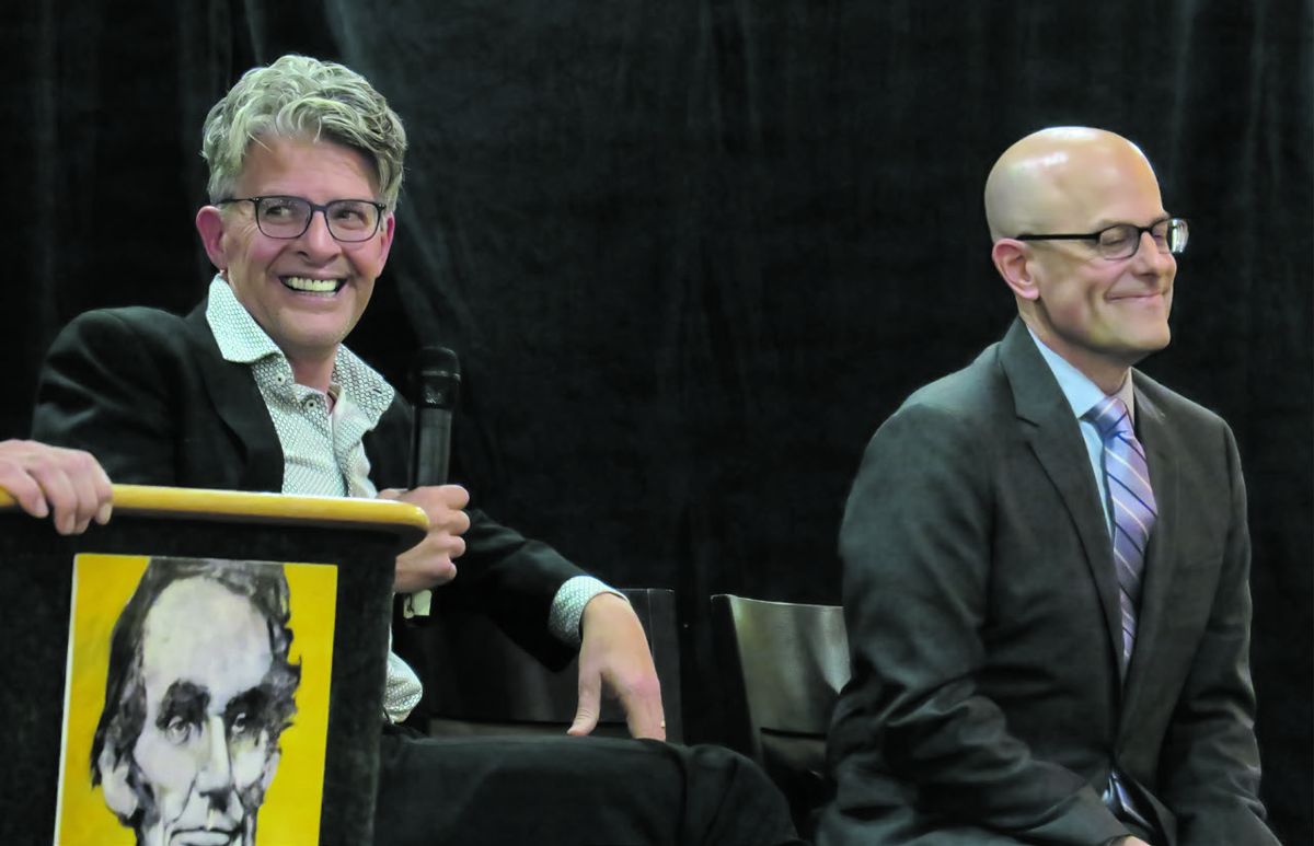 Lee panel with Peter Carmichael (left) and Ty Seidule.