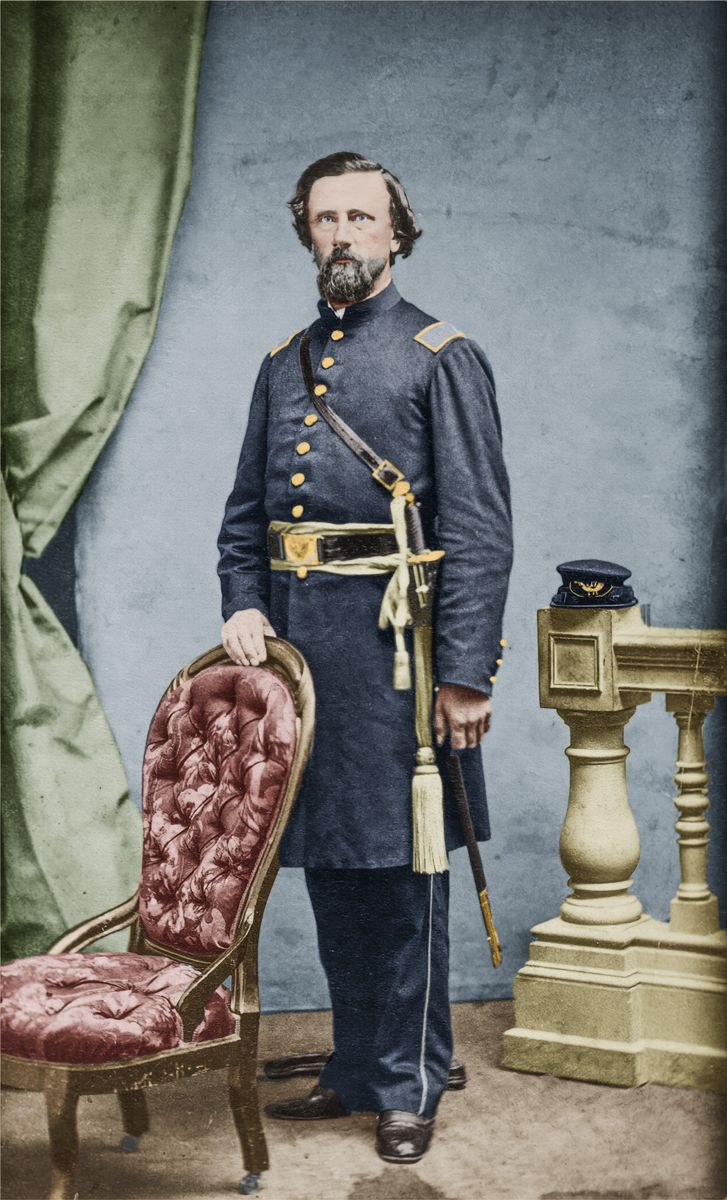 Lt. Col. Douglas Fowler, 17th Conn. Colorization © 2022 civilwarincolor.com, courtesy civilwarincolor.com/cwn