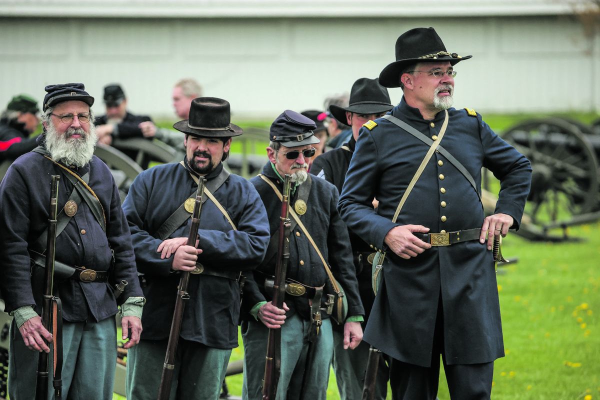 Brian McNamara with the 41st Ohio Volunteer Infantry. (Tom Scott)