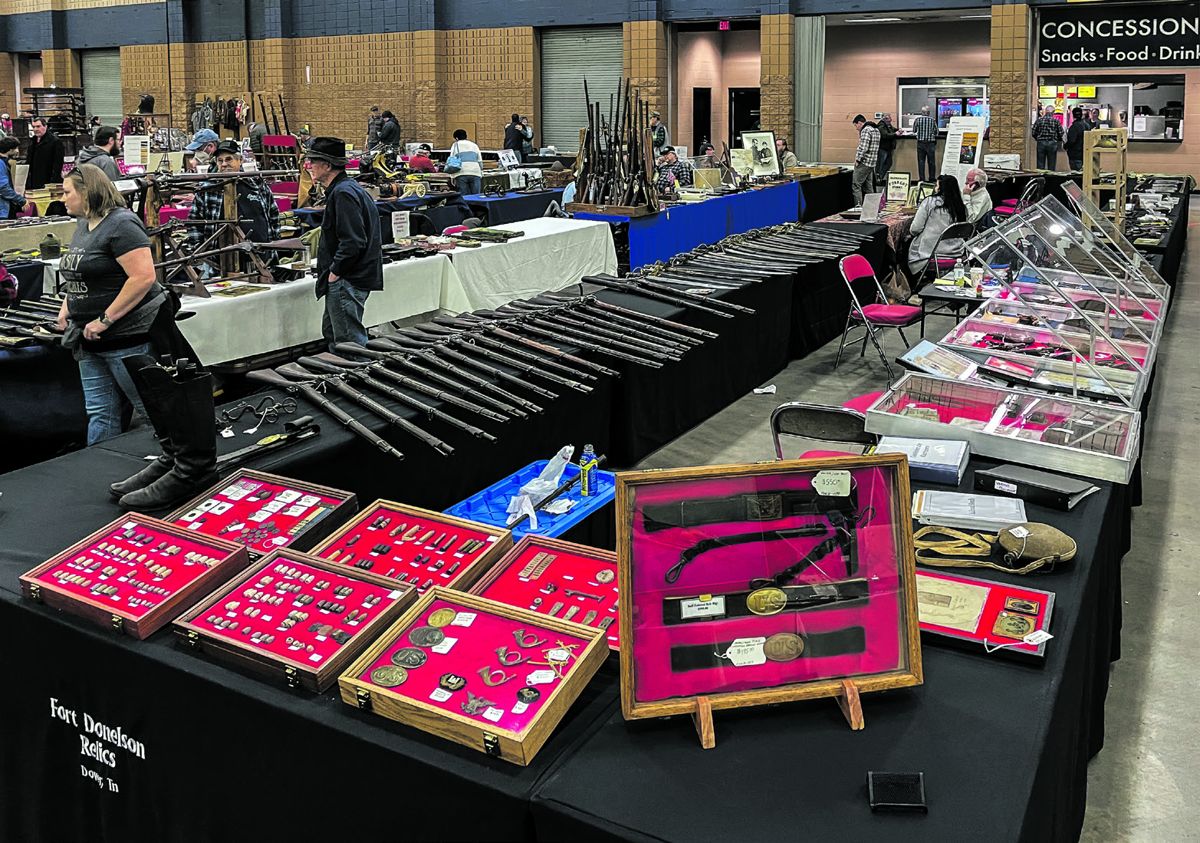 John and Nikki Walsh of Fort Donelson Relics are regulars at all the shows and set up an impressive seven artifact tables.