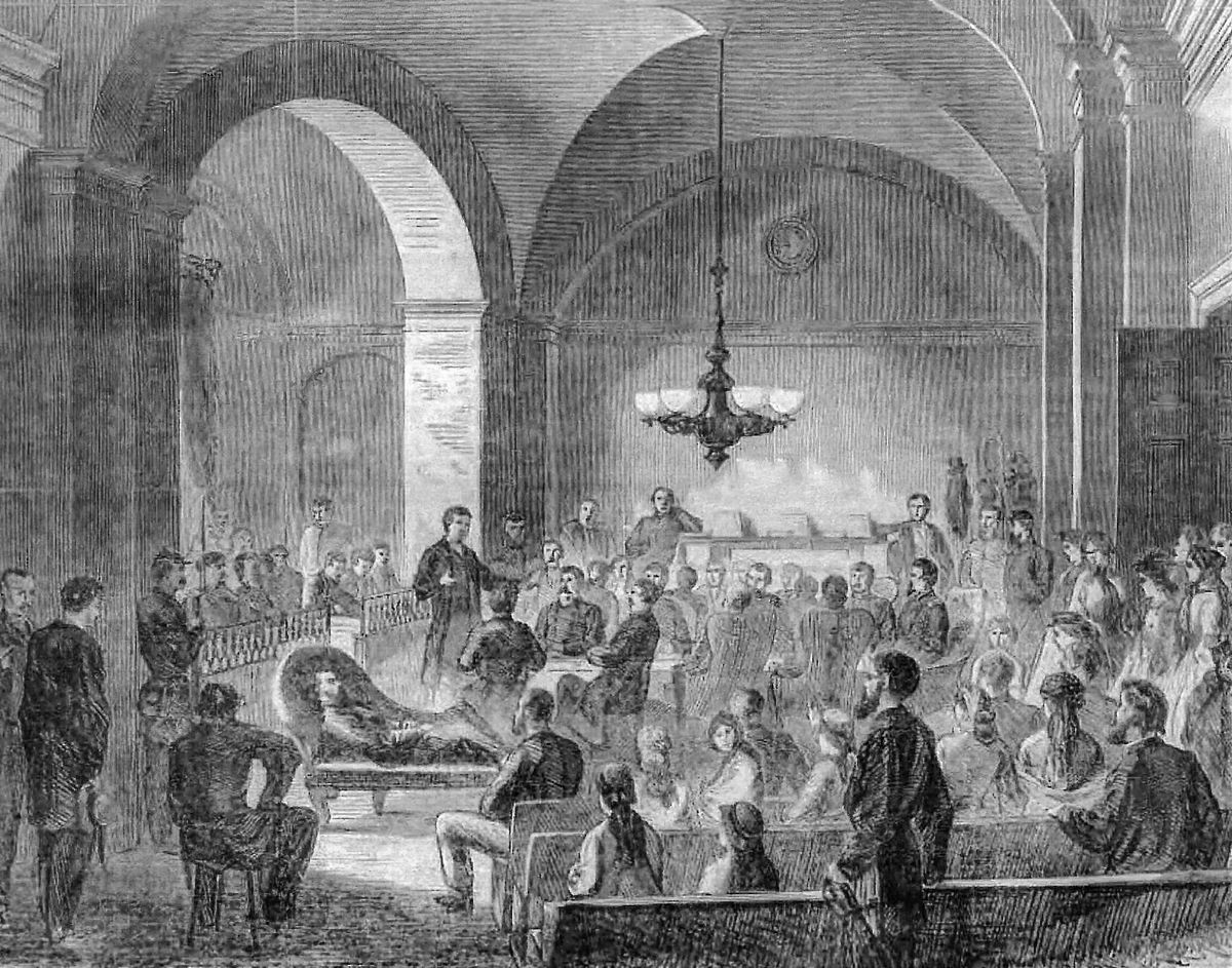 The Trial of Henry Wirz, Harper’s Weekly, Oct. 21, 1865.