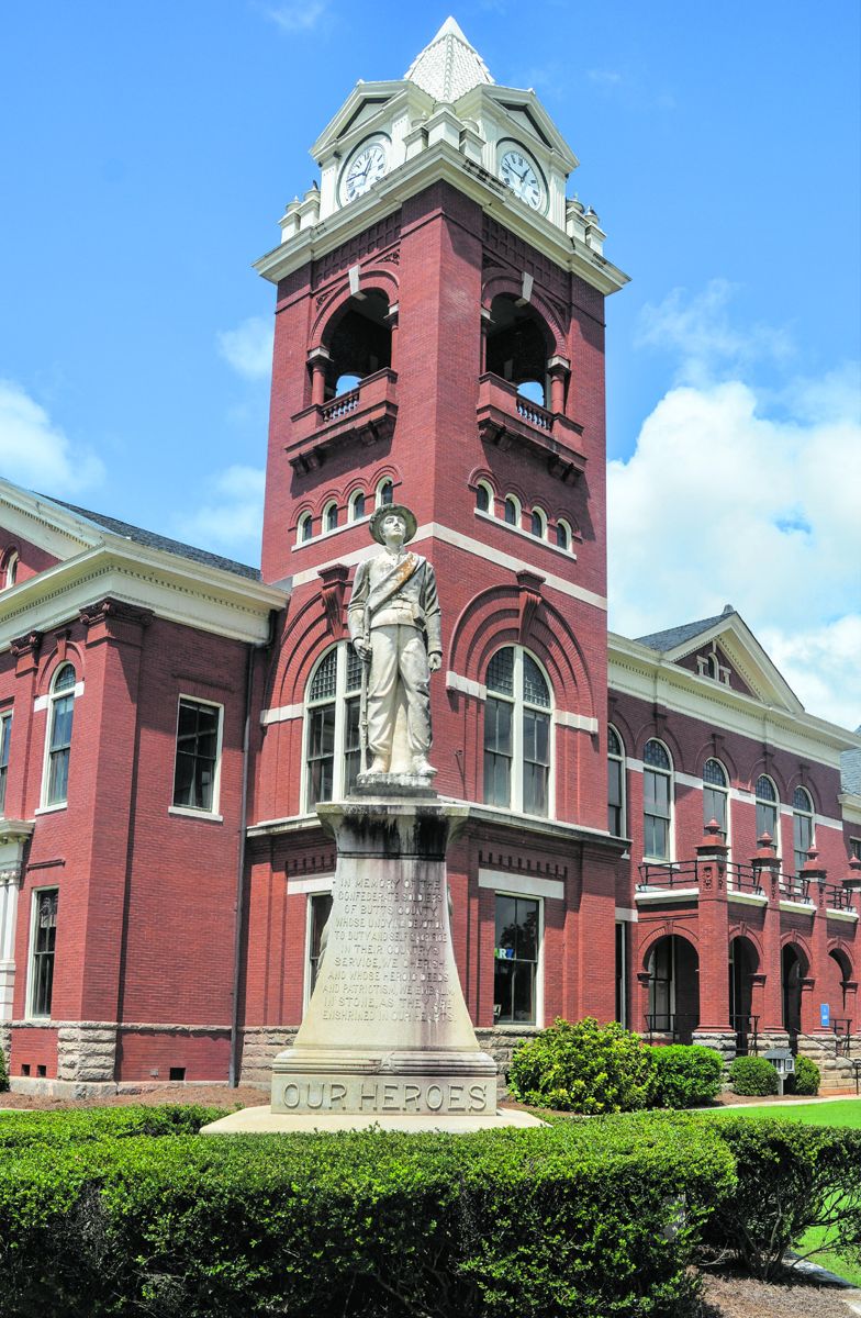 Butts County Courthouse in Jackson. (Photos by Gould Hagler) the 5th Georgia Cavalry, “could muster only 48 guns,” against the Federals’ “overwhelming numbers.”