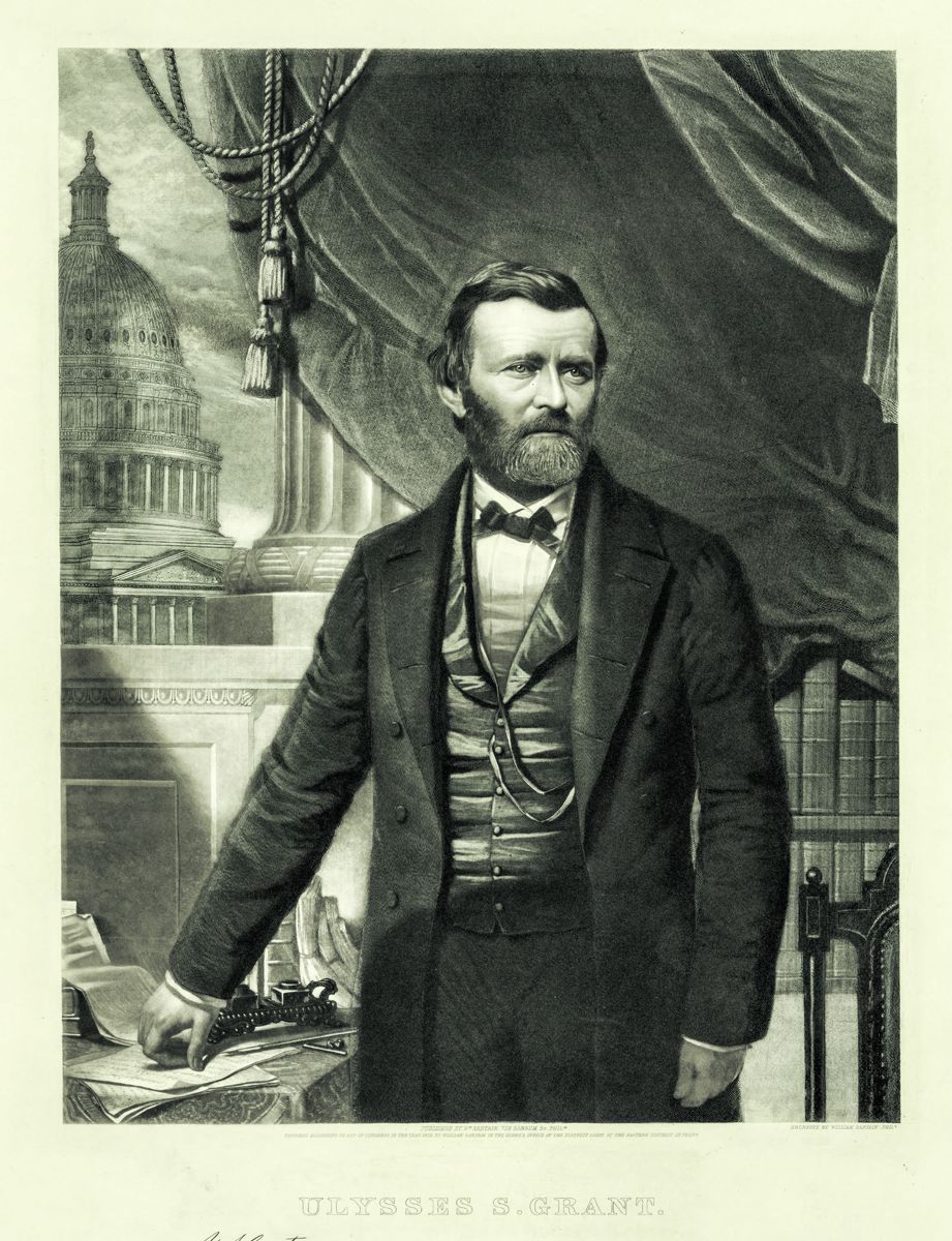 Ulysses S. Grant ,1822–1885, 1866 engraved by William Sartain.