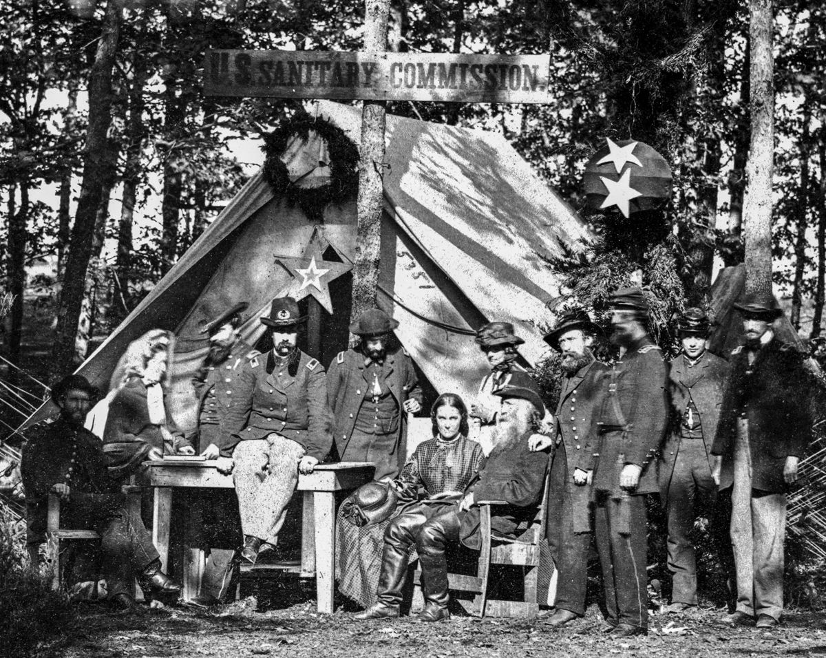 Sanitary Commission in the field. (Library of Congress)