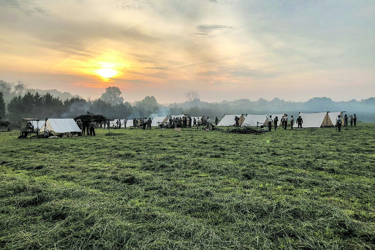 The sun rises during a reenactment at the Brandy Station Battlefield in Culpeper County, Va. (Photo by Paul Boccadoro)