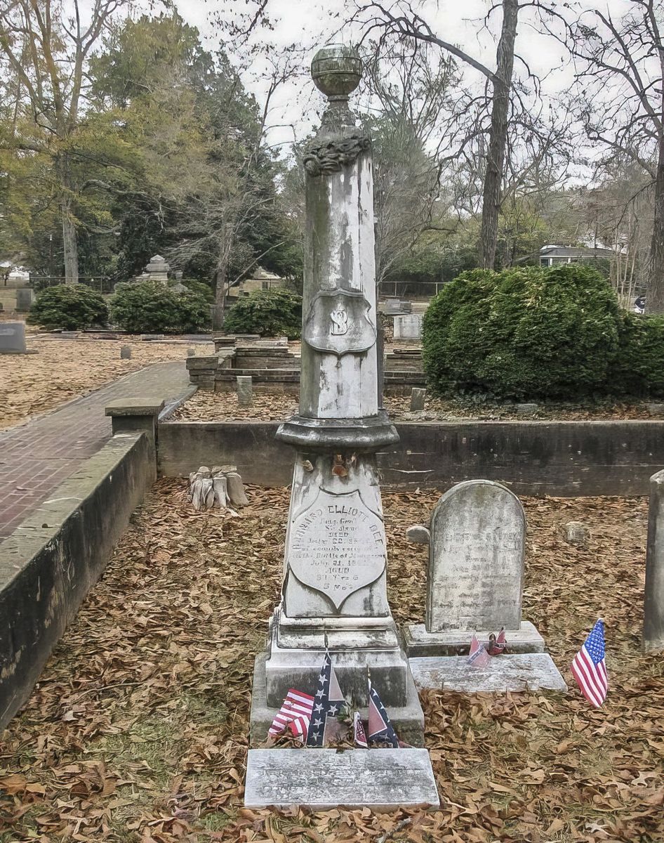 Inscription on Bee’s gravestone: