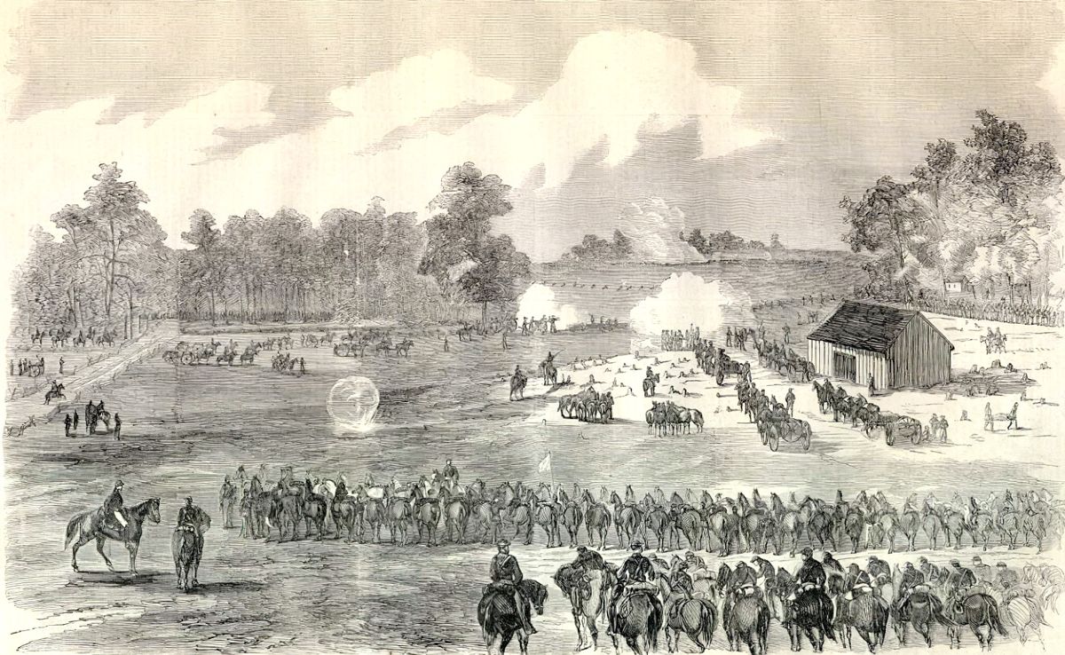 Battle of Hanover Courthouse, from Harper’s Weekly, June 21, 1862.