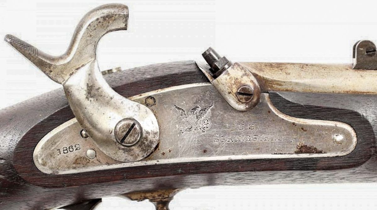 Bridesburg Armory eagle stamp on lockplate.
