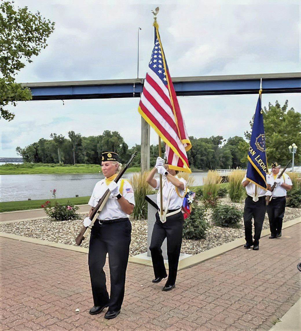 American Legion color guard at the opening of the re-
