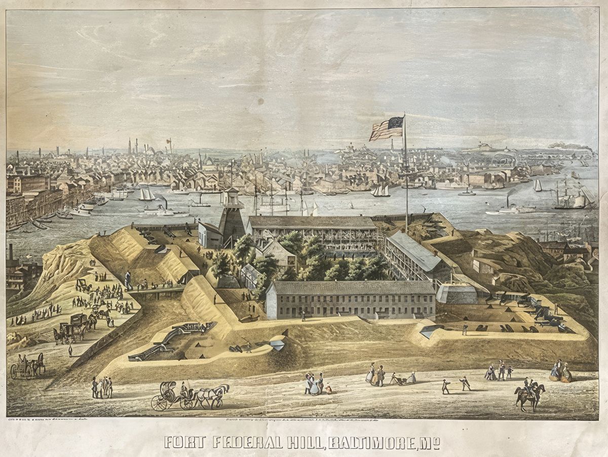Fig. 2. Fort Federal Hill by Edward Sachse. (Author’s Collection)