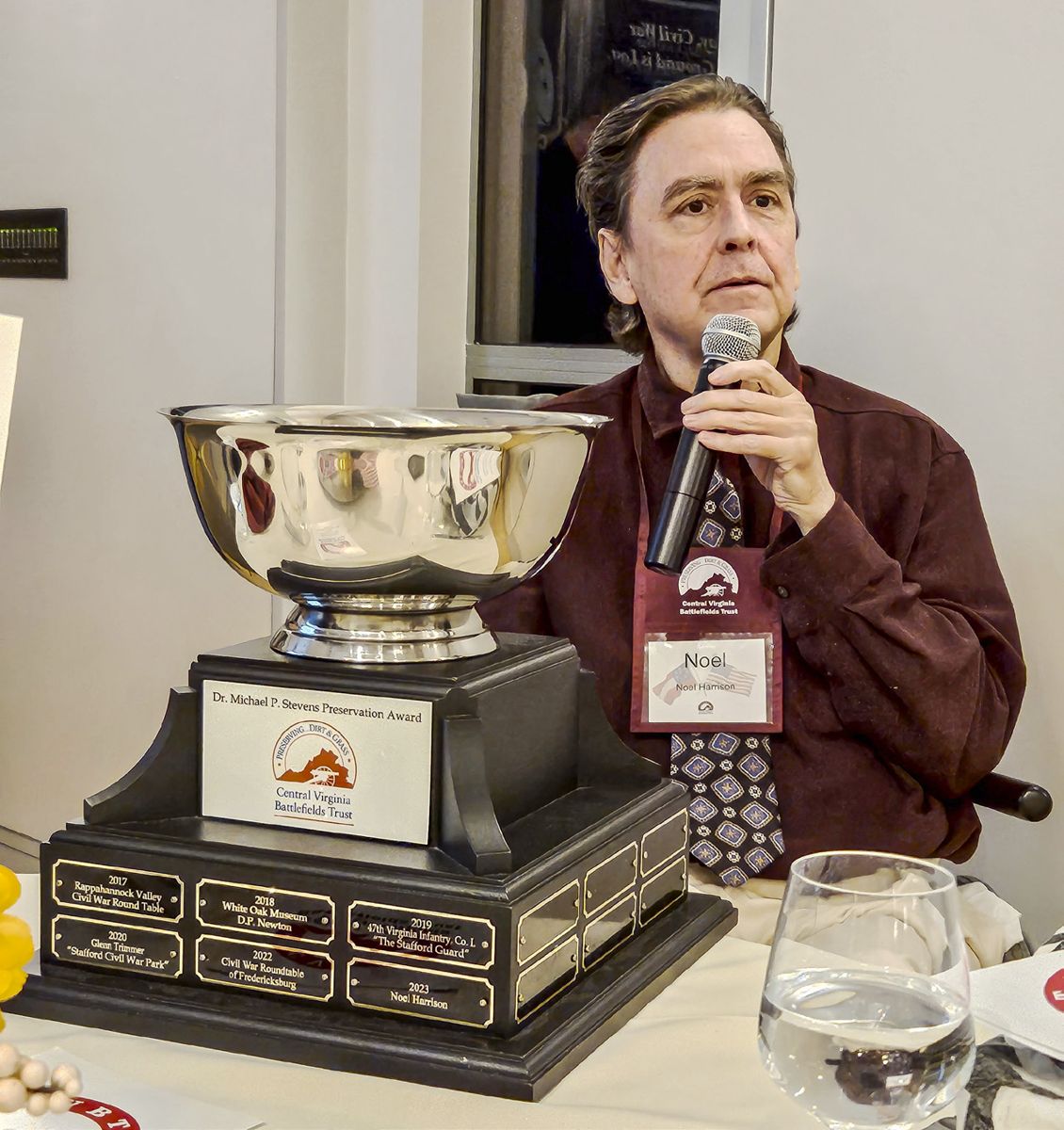 Noel Harrison Receives Dr. Stevens Preservation Award.