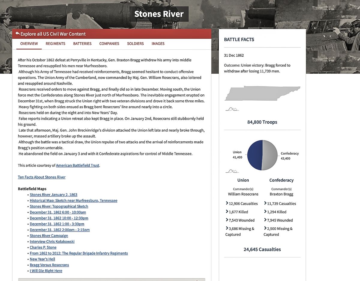 Civil War Stories home page.