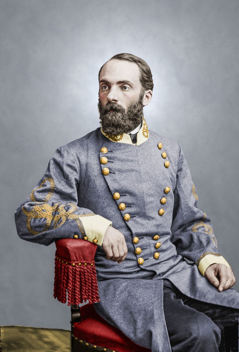 Major General Joseph Wheeler, C.S.A. Colorization © 2015 civilwarincolor. com, courtesy civilwarincolor.com/cwn. (Library of Congress)