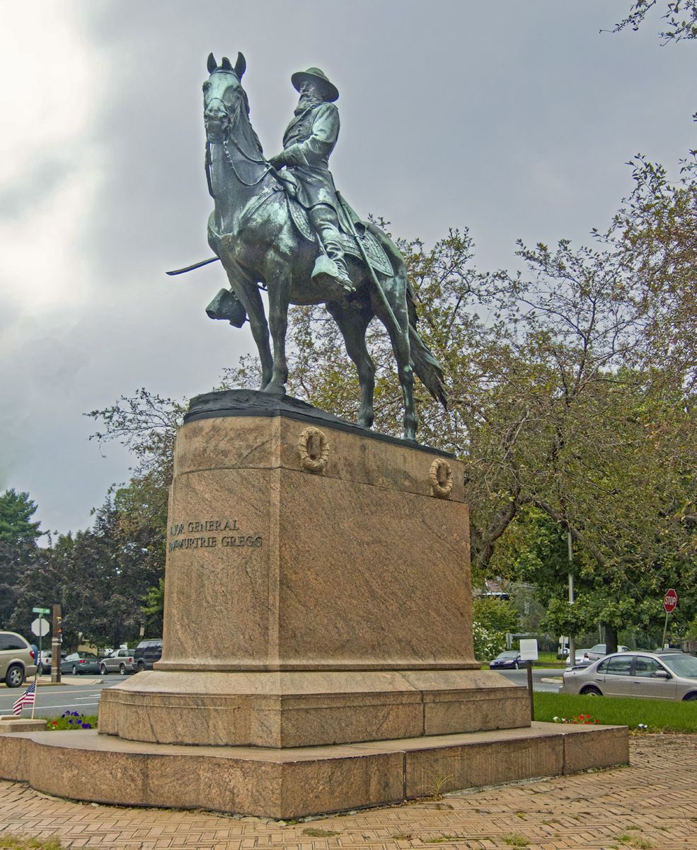 Equestrian statue of Maj. Gen. David McMurtrie Gregg (1922), by Augustus Lukeman, 4th Street and Centre Avenue, Reading, Penn.