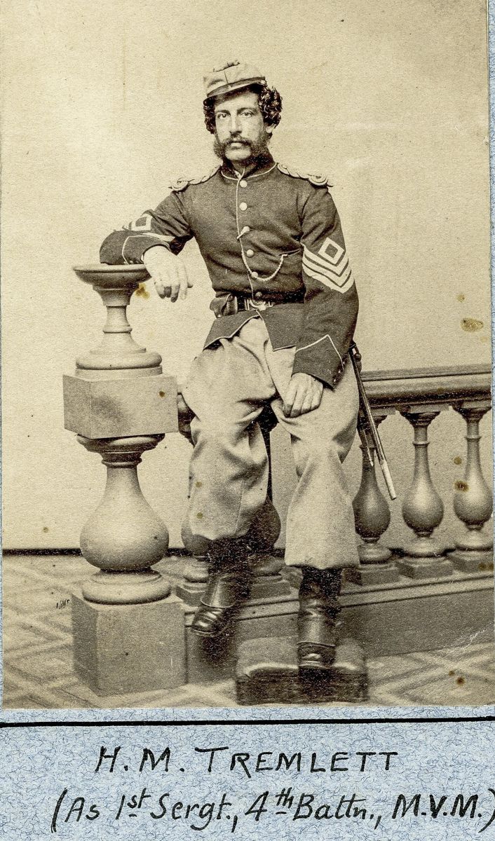 Henry Tremlett, sergeant, U.S. Mass. Militia 1861. (MOLLUS_Mass_ V84_4229.)
