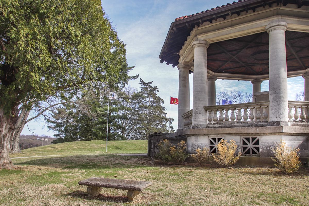 Interior view of Battery Shaler and bandstand.