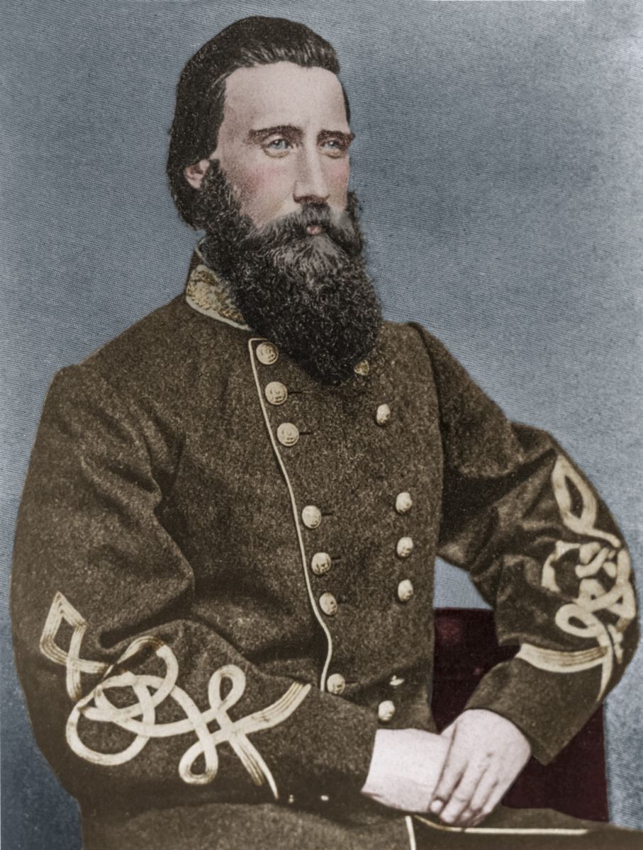 Gen. John Bell Hood, C.S.A. Colorization © 2014 civilwarincolor.com, courtesy civilwarincolor.com/cwn. (Public Domain)