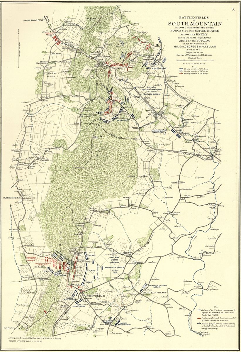 Battle of South Mountain. (Atlas Official Records, Plate 27, No. 4)