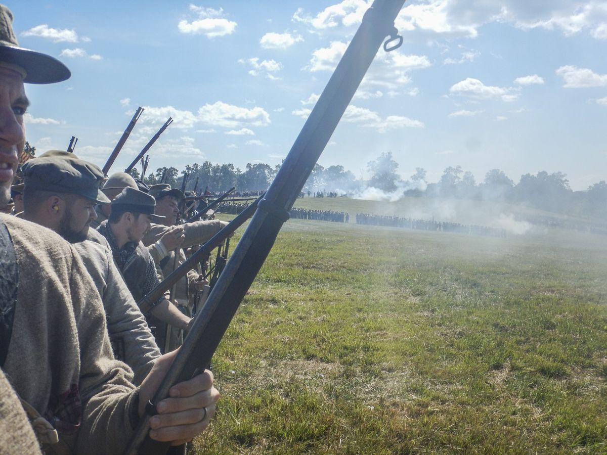 Line of Confederate Infantry.