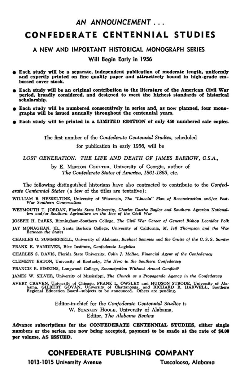 Confederate Centennial Studies — photograph 3 from the original article