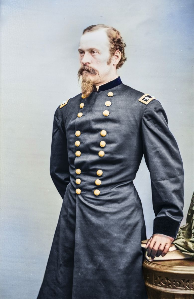 Maj. Gen. James H. Wilson. Colorization © 2024 civilwarincolor.com, courtesy civilwarincolor.com/cwn. (Library of Congress)