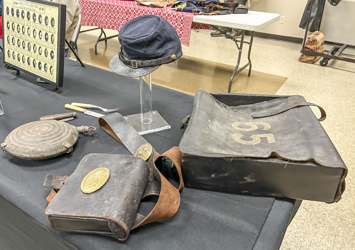 Original accoutrements carried by Union soldiers during the war.