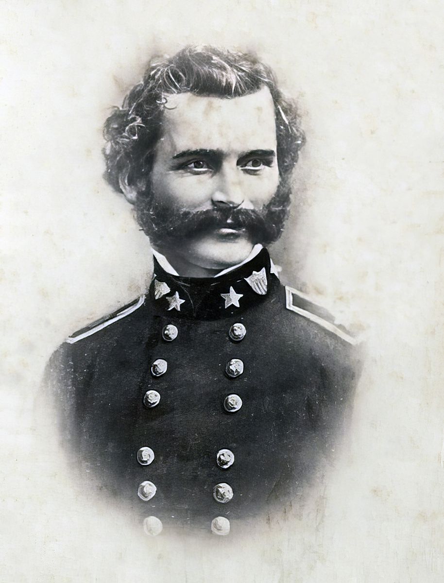 A younger Gabriel Rains in a U.S. Army uniform.